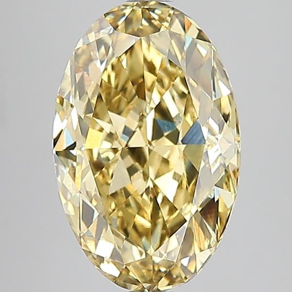 5.33 Ct. Fancy Intense  Yellow Oval Lab Grown Diamond