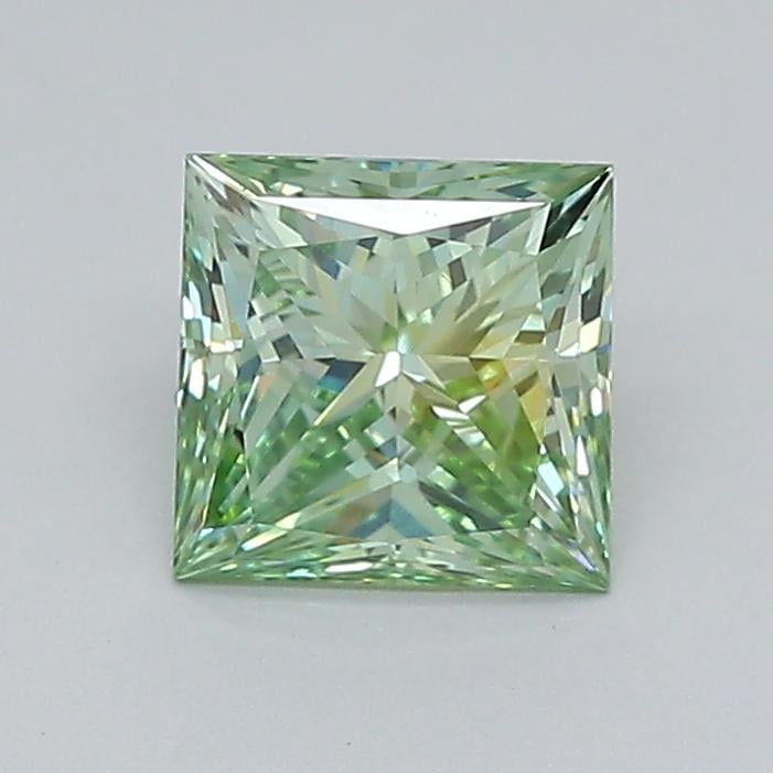 1.02 Ct. Fancy Vivid  Green Princess Lab Grown Diamond
