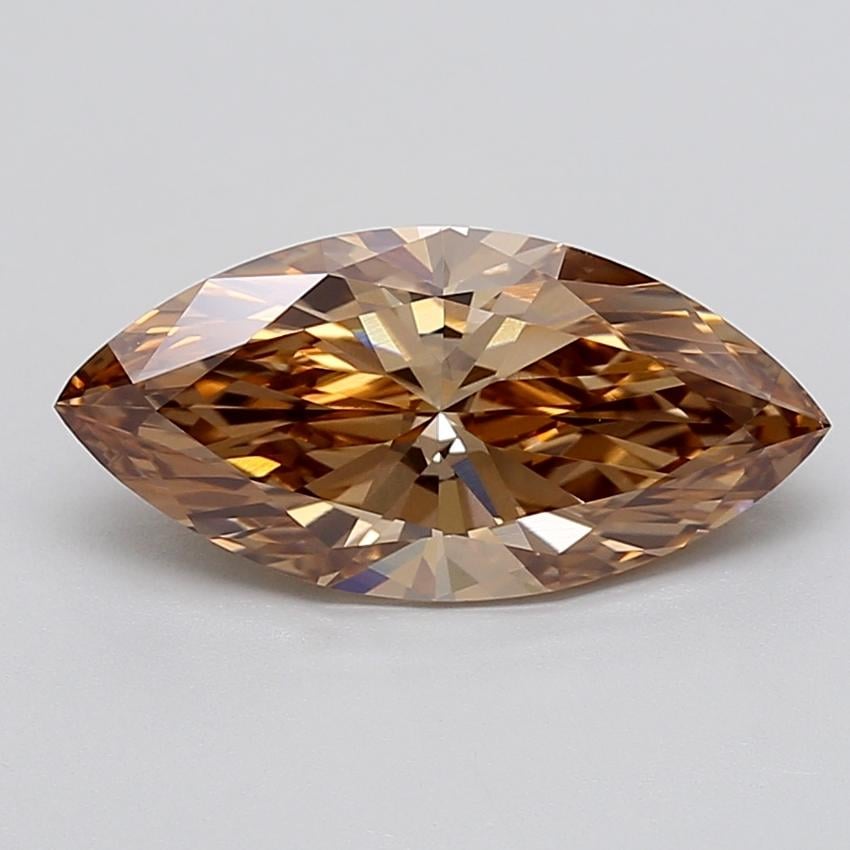 3.13 Ct. Fancy Light  Brown Marquise Lab Grown Diamond