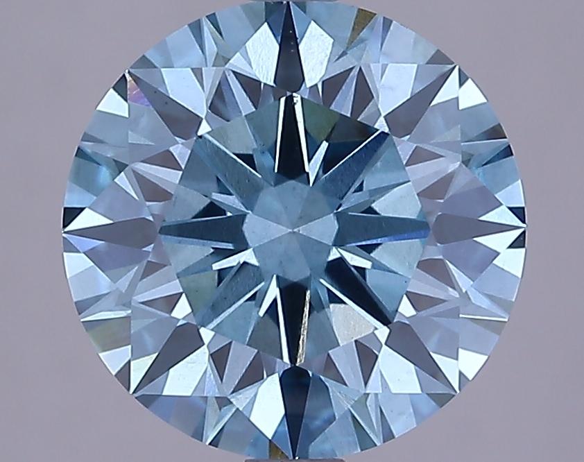 3.52 Ct. Fancy Vivid Blue Round Lab Grown Diamond