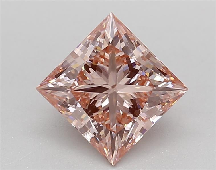 1.71 Ct. Fancy Intense Pink Princess Lab Grown Diamond