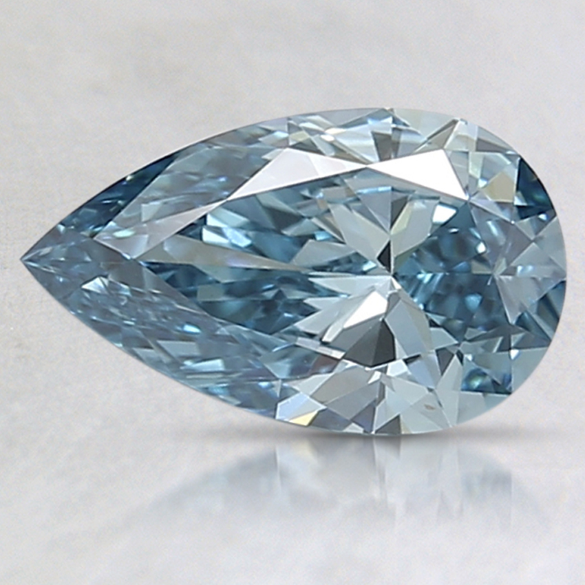 1.08 Ct. Fancy Vivid Blue Pear Lab Created Diamond