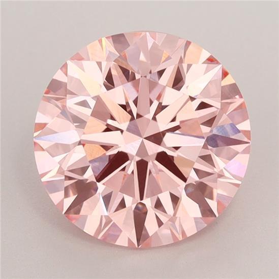 2.59 Ct. Fancy Vivid Pink Round Lab Grown Diamond