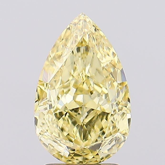 2.77 Ct. Fancy Intense Yellow Pear Lab Grown Diamond