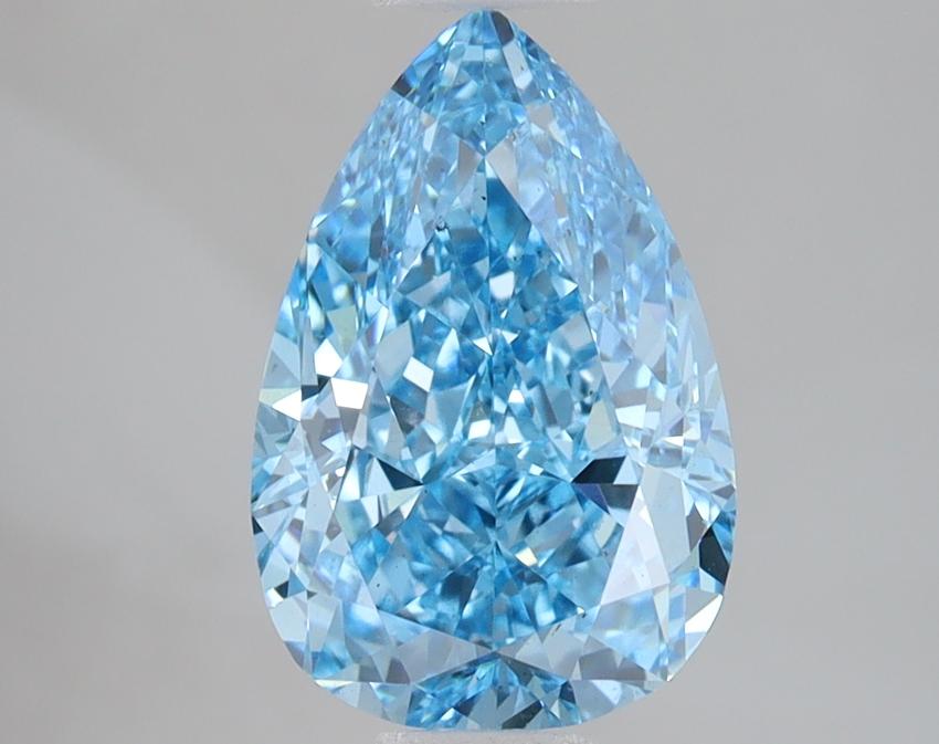 3.00 Ct. Fancy Vivid Blue Pear Lab Grown Diamond