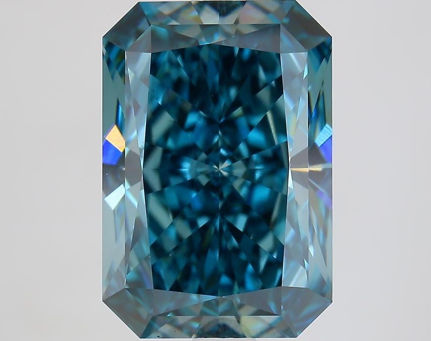 4.23 Ct. Fancy Vivid Blue Radiant Lab Grown Diamond