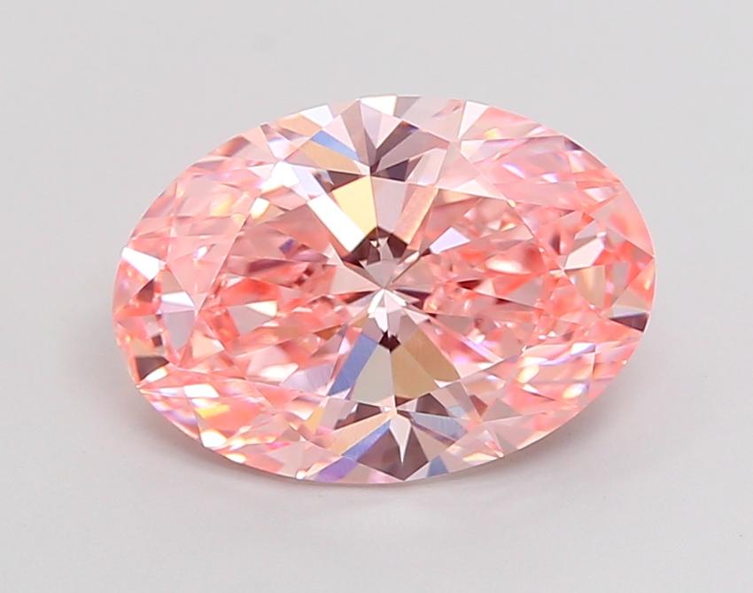 3.49 Ct. Fancy Vivid Pink Oval Lab Grown Diamond