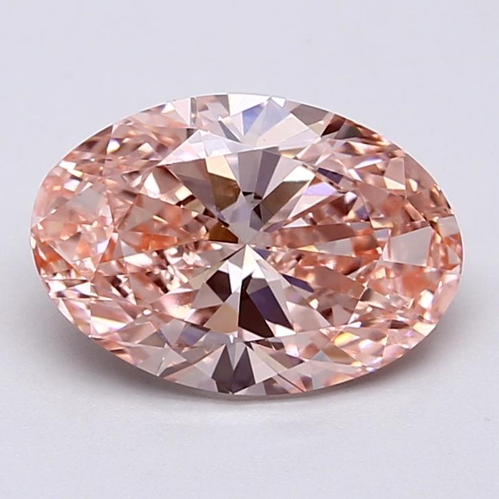2.99 Ct. Fancy Vivid  Pink Oval Lab Grown Diamond