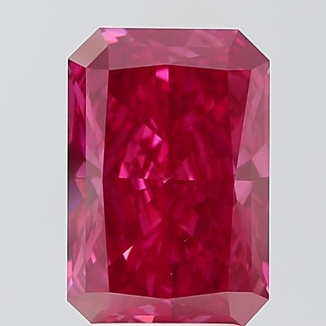 3.04 Ct. Fancy Vivid Red Radiant Lab Grown Diamond