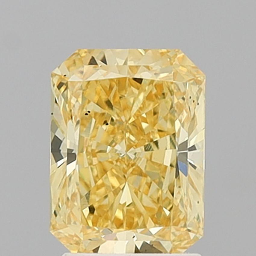 2.09 Ct. Fancy Vivid Yellow Radiant Lab Grown Diamond
