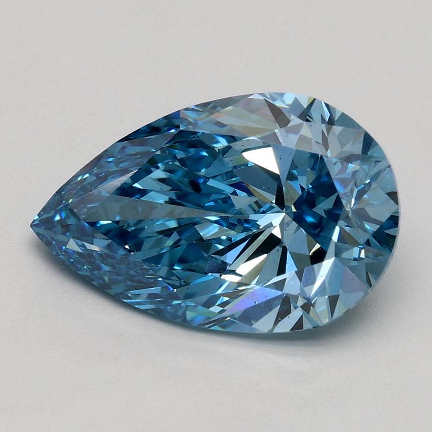 2.20 Ct. Fancy Vivid Blue Pear Lab Grown Diamond