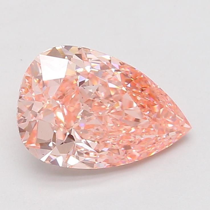 2.56 Ct. Fancy Vivid Pink Pear Lab Grown Diamond