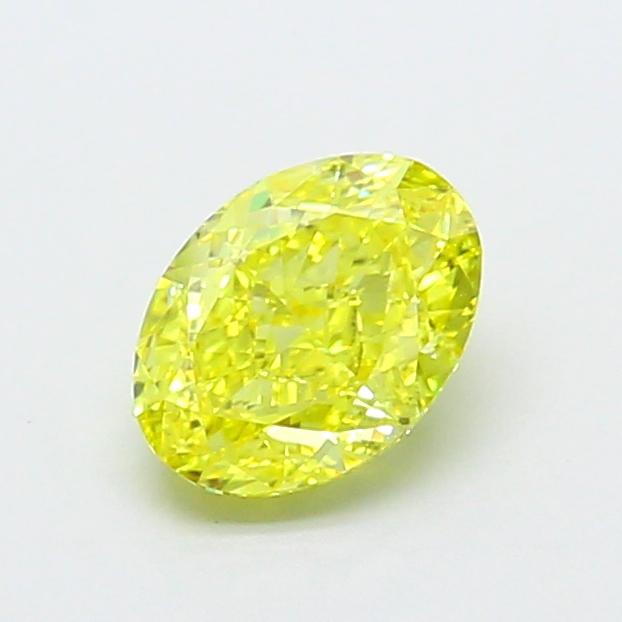 1.14 Ct. Fancy Vivid Yellow Oval Lab Grown Diamond