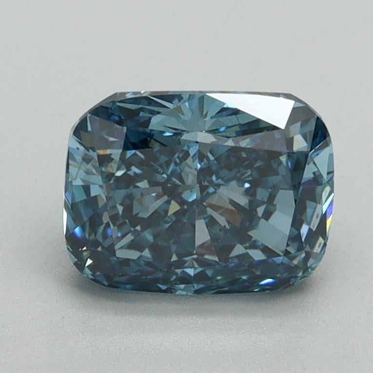 1.50 Ct. Fancy Vivid Blue Cushion Lab Grown Diamond