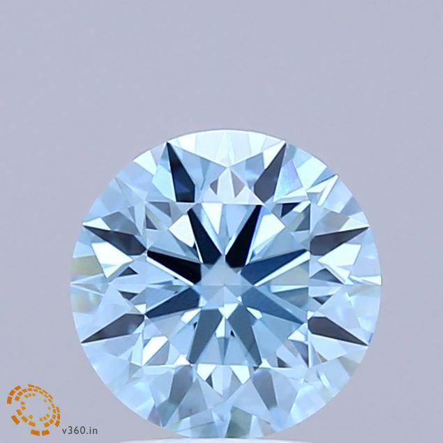 1.45 Ct. Fancy Vivid  Blue Round Lab Grown Diamond