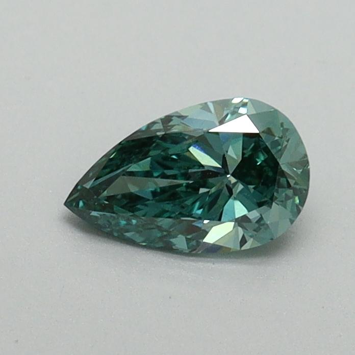 0.40 Ct. Fancy Vivid Pacific Green Pear Lab Grown Diamond