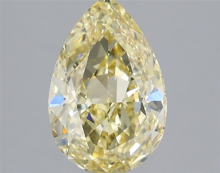 2.57 Ct. Fancy Intense Yellow Pear Lab Grown Diamond