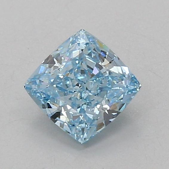 0.90 Ct. Fancy Vivid Blue Cushion Lab Grown Diamond