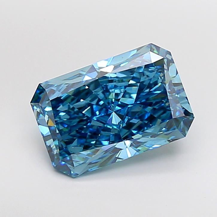 6.75 Ct. Fancy Vivid Blue Radiant Lab Grown Diamond