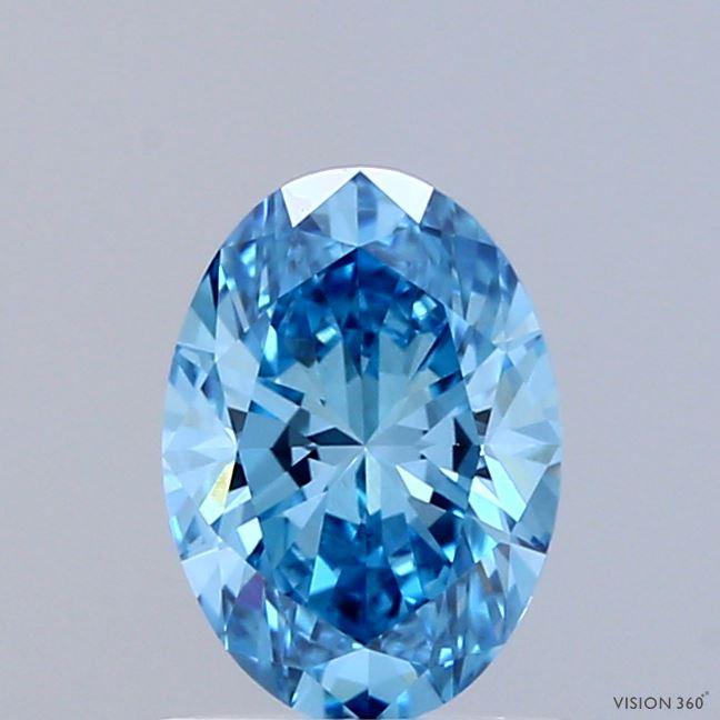1.00 Ct. Fancy Vivid Blue Oval Lab Grown Diamond