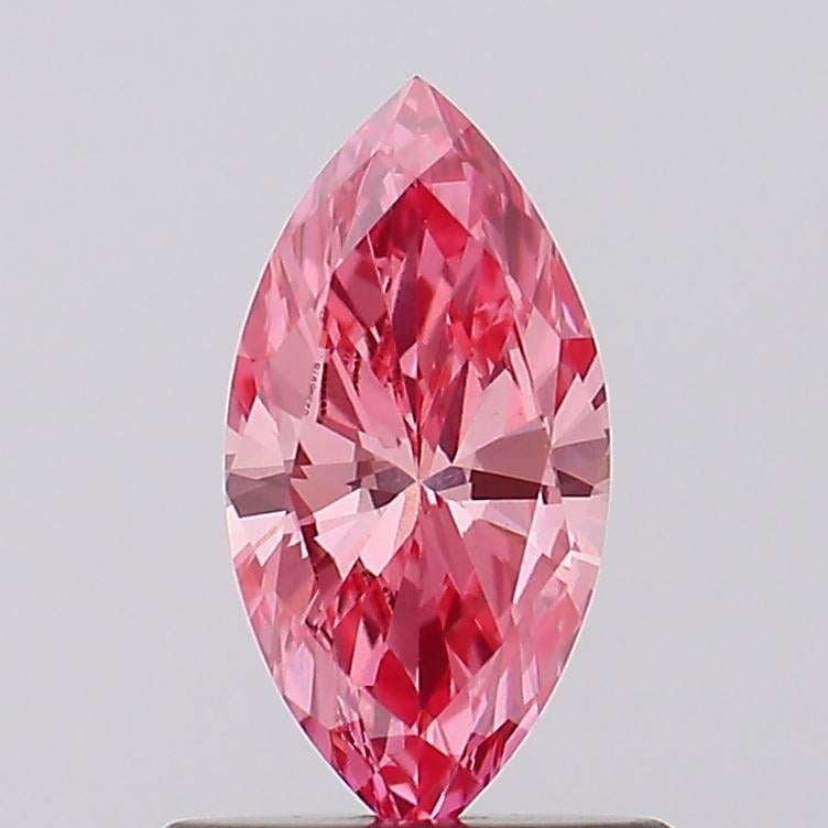 0.58 Ct. Fancy Vivid Pink Marquise Lab Grown Diamond