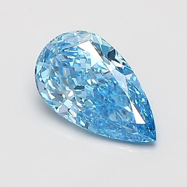 0.87 Ct. Fancy Vivid Blue Pear Lab Grown Diamond
