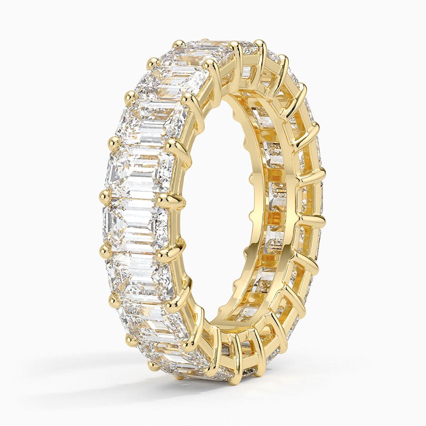 Emerald Eternity Diamond Ring (2 ct. tw.) in 18K Yellow Gold