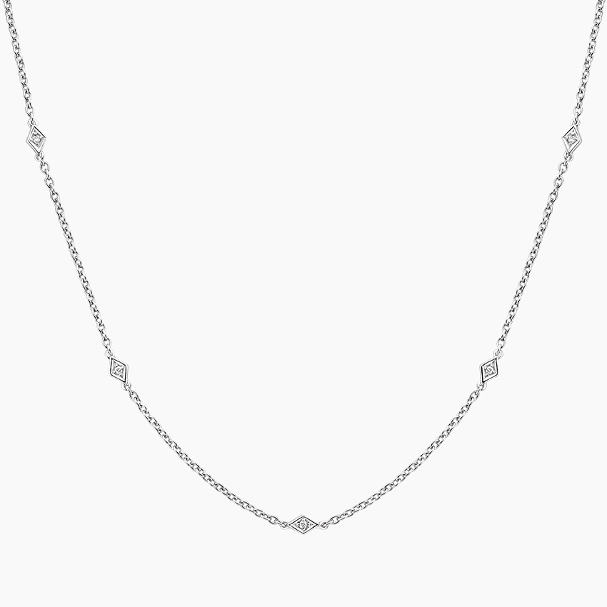 Silver Marquesa Strand 36 in. Diamond Necklace (1/8 ct. tw.)
