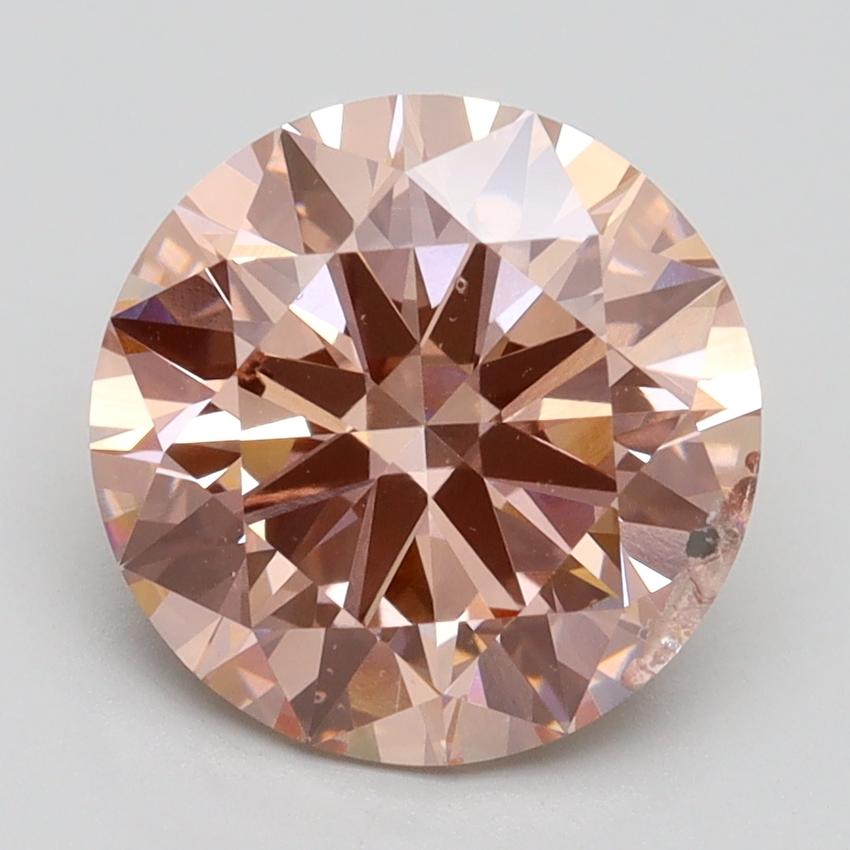 3.05 Ct. Fancy Intense Pink Round Lab Grown Diamond