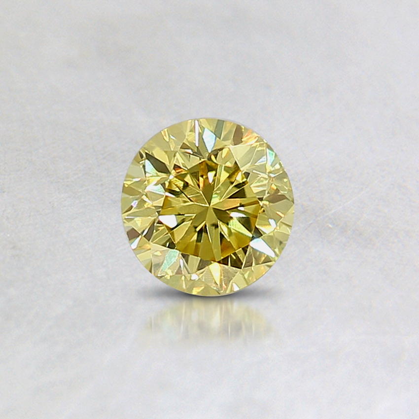 0.29 Ct. Natural Fancy Vivid Yellow Round Diamond