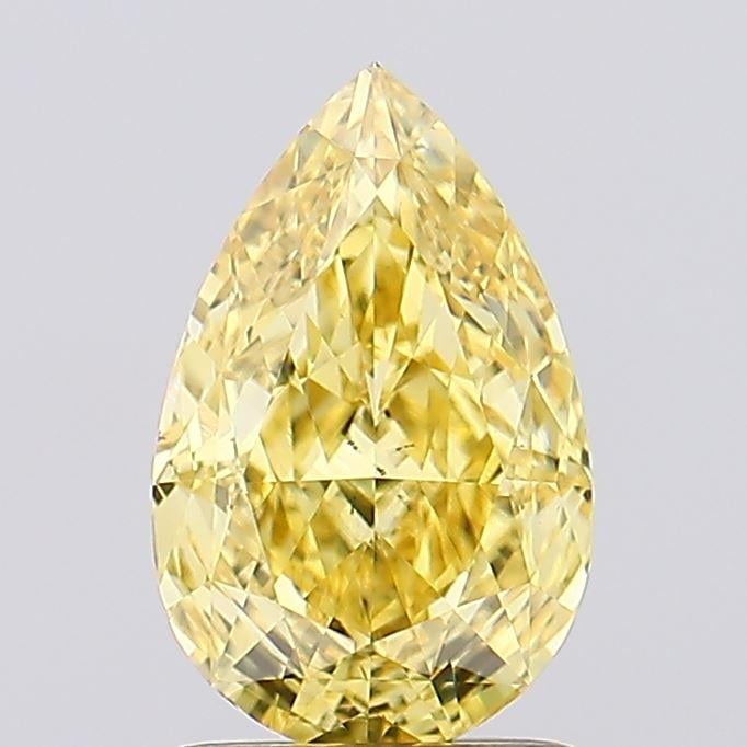 1.60 Ct. Fancy Vivid Yellow Pear Lab Grown Diamond