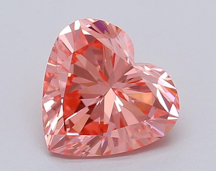 1.05 Ct. Fancy Vivid Pink Heart Lab Grown Diamond