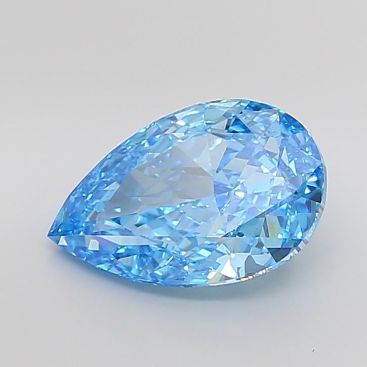 8.01 Ct. Fancy Vivid Blue Pear Lab Grown Diamond