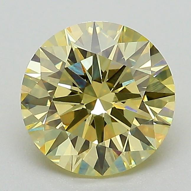 1.51 Ct. Fancy Intense Yellow Round Lab Grown Diamond