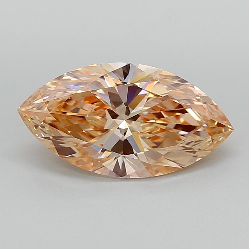 2.79 Ct. Fancy Intense  Orange Marquise Lab Grown Diamond