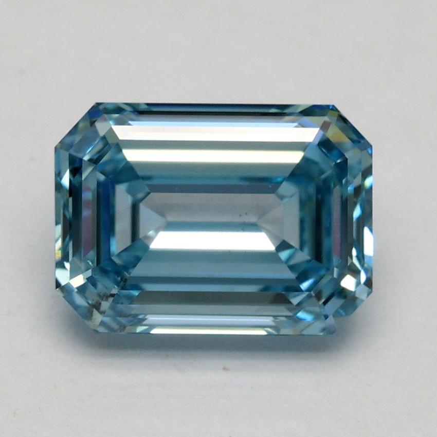 1.94 Ct. Fancy Vivid Blue Emerald Lab Grown Diamond