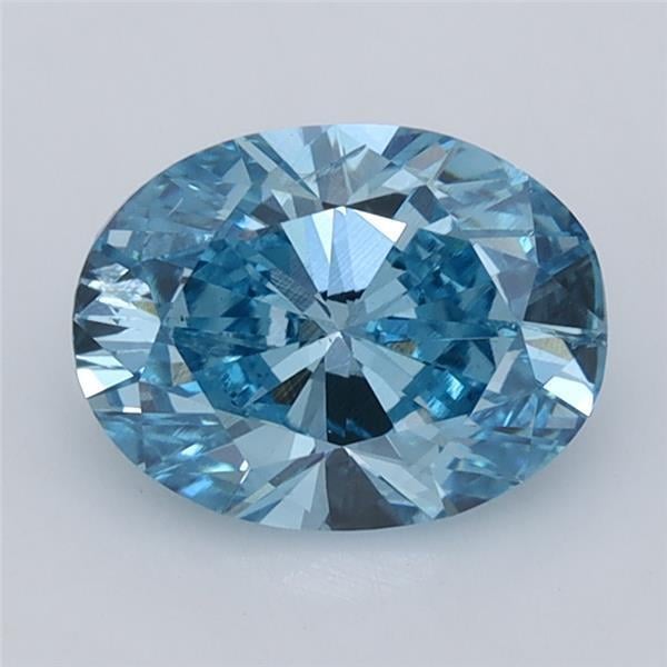 1.51 Ct. Fancy Vivid Blue Oval Lab Grown Diamond