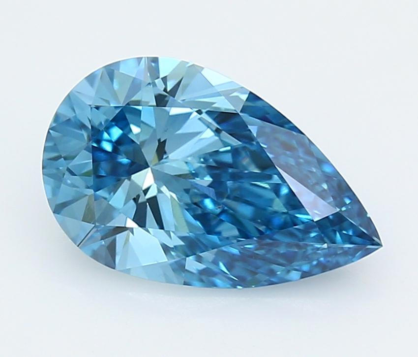2.54 Ct. Fancy Vivid  Blue Pear Lab Grown Diamond