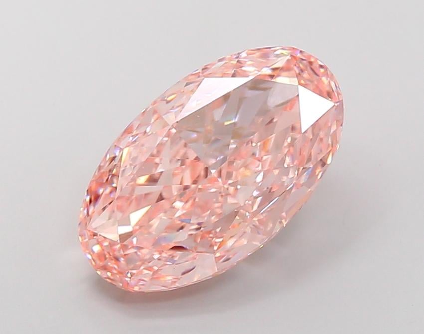 10.06 Ct. Fancy Intense Pink Oval Lab Grown Diamond