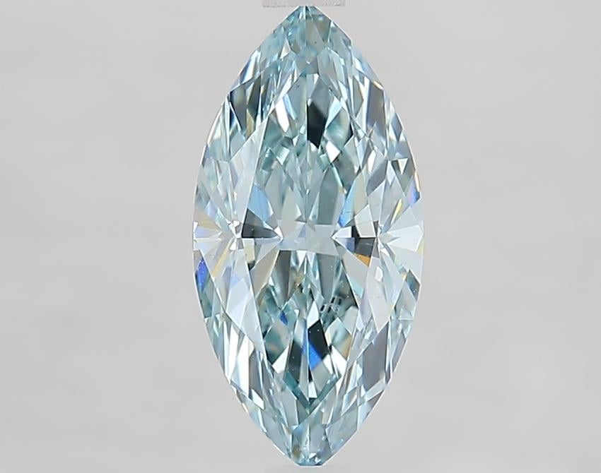 1.52 Ct. Fancy Intense Bluish Green Marquise Lab Grown Diamond