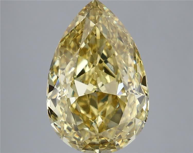5.10 Ct. Fancy Intense Yellow Pear Lab Grown Diamond
