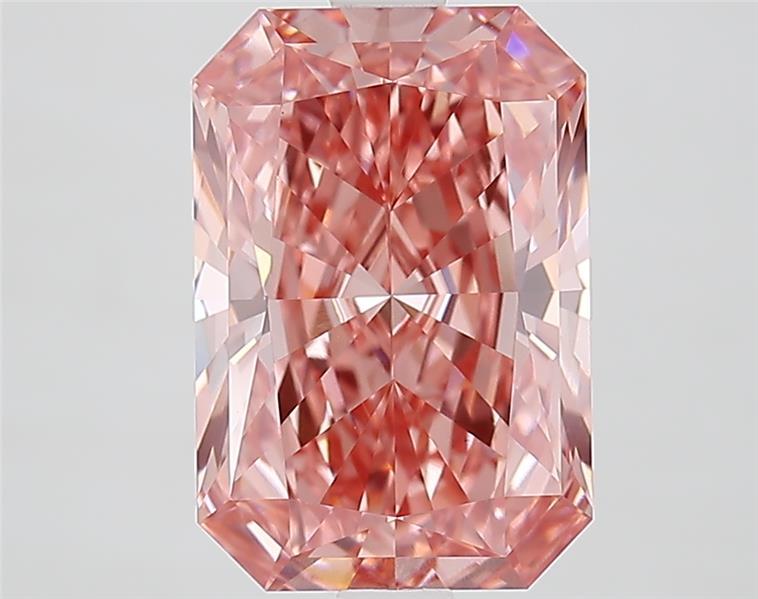 3.40 Ct. Fancy Vivid  Pink Radiant Lab Grown Diamond