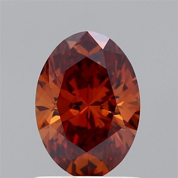 1.10 Ct. Fancy Deep Brownish Orange Oval Lab Grown Diamond