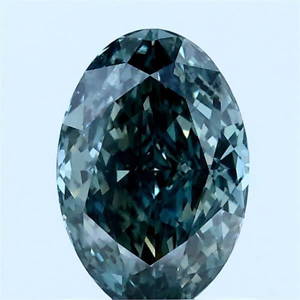 1.10 Ct. Fancy Intense Green Oval Lab Grown Diamond