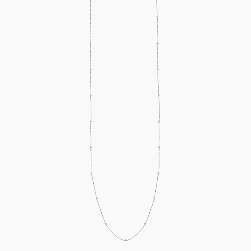 Silver Marquesa Strand 36 in. Diamond Necklace (1/8 ct. tw.)
