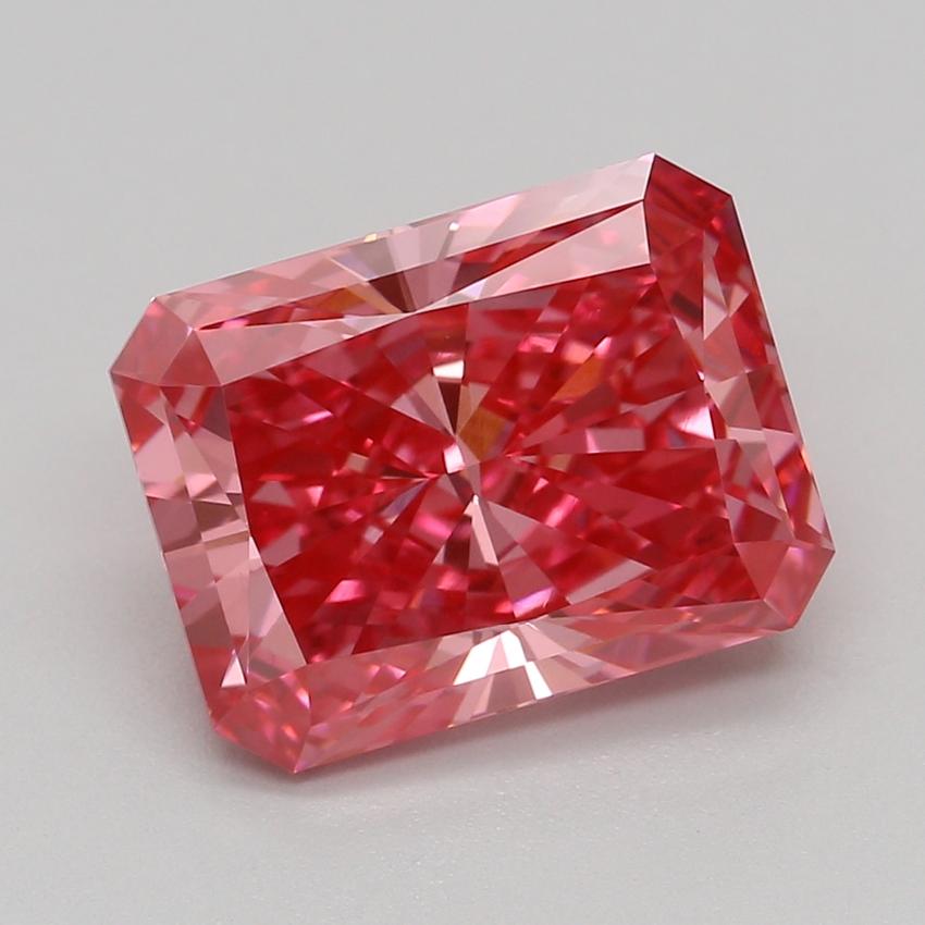 2.07 Ct. Fancy Vivid Pink Radiant Lab Grown Diamond