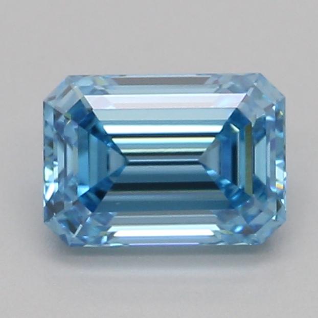 0.53 Ct. Fancy Vivid Blue Emerald Lab Grown Diamond