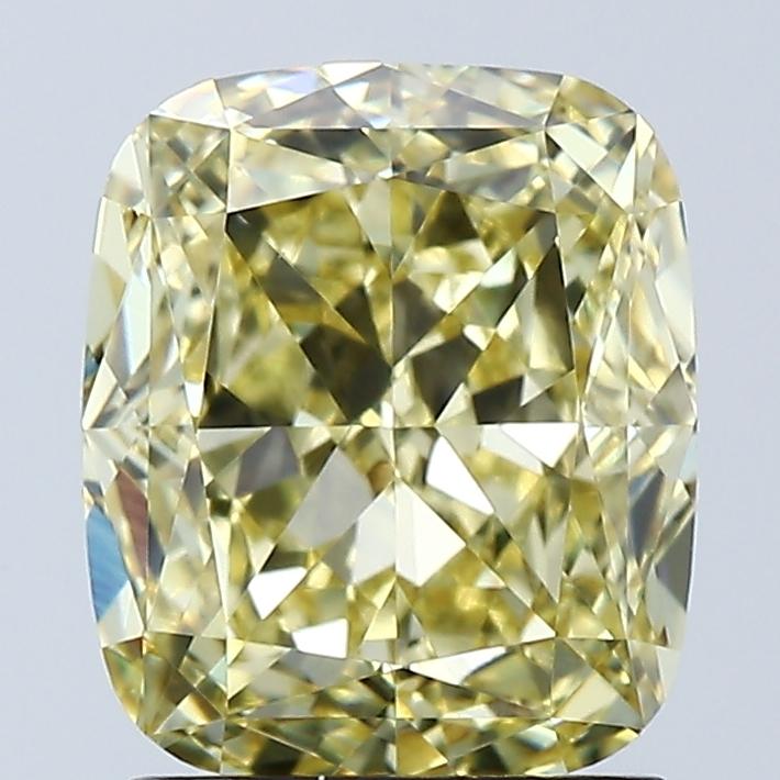 2.03 Ct. Fancy Intense Yellow Cushion Lab Grown Diamond