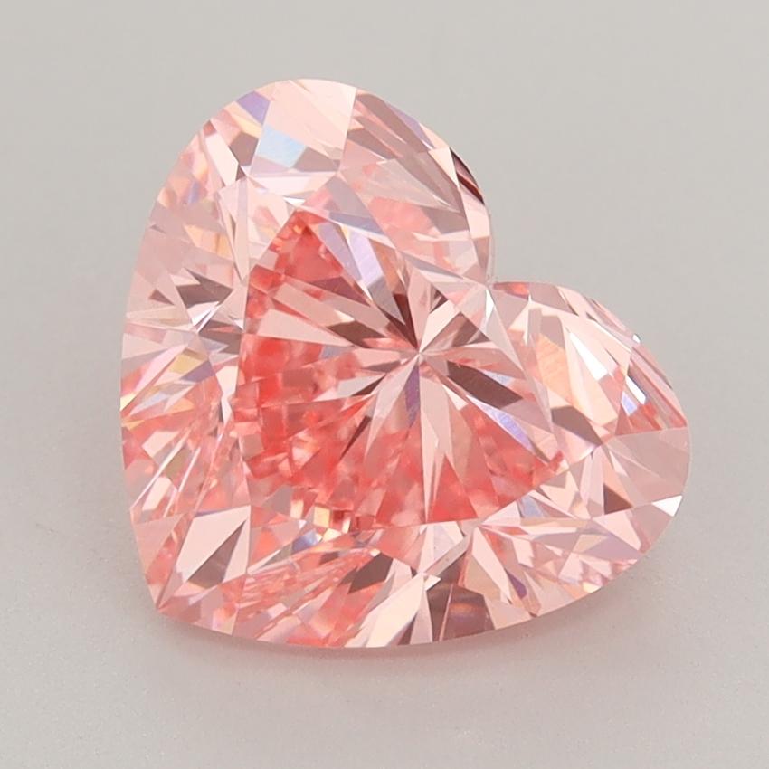 3.02 Ct. Fancy Vivid  Pink Heart Lab Grown Diamond