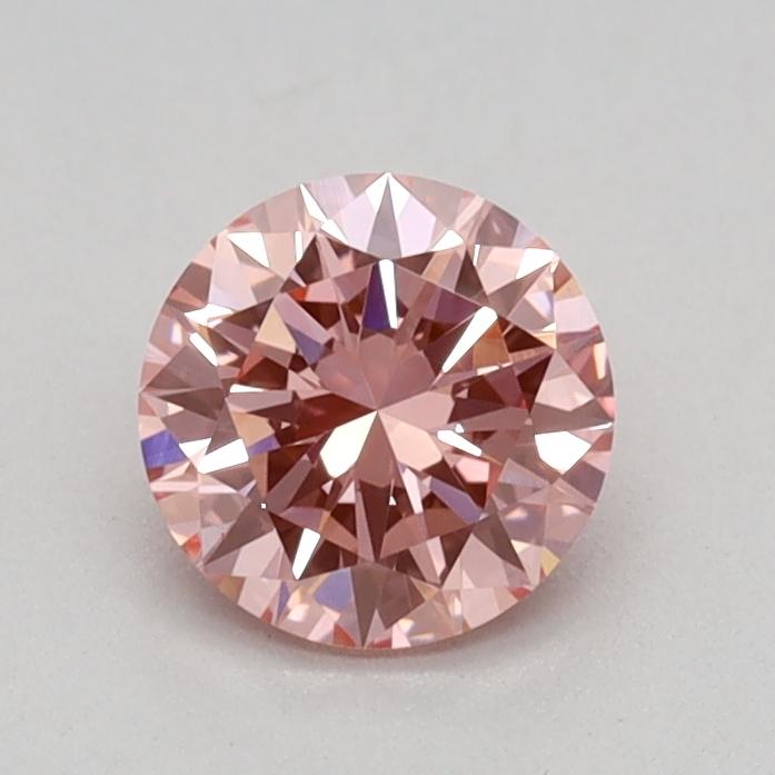 0.50 Ct. Fancy Vivid Pink Round Lab Grown Diamond